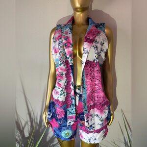 Bomb Shell Floral Sleeveless Vest